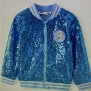 Blue Sequin Kids Jacket